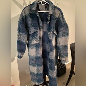 Design Lab Plaid Coat